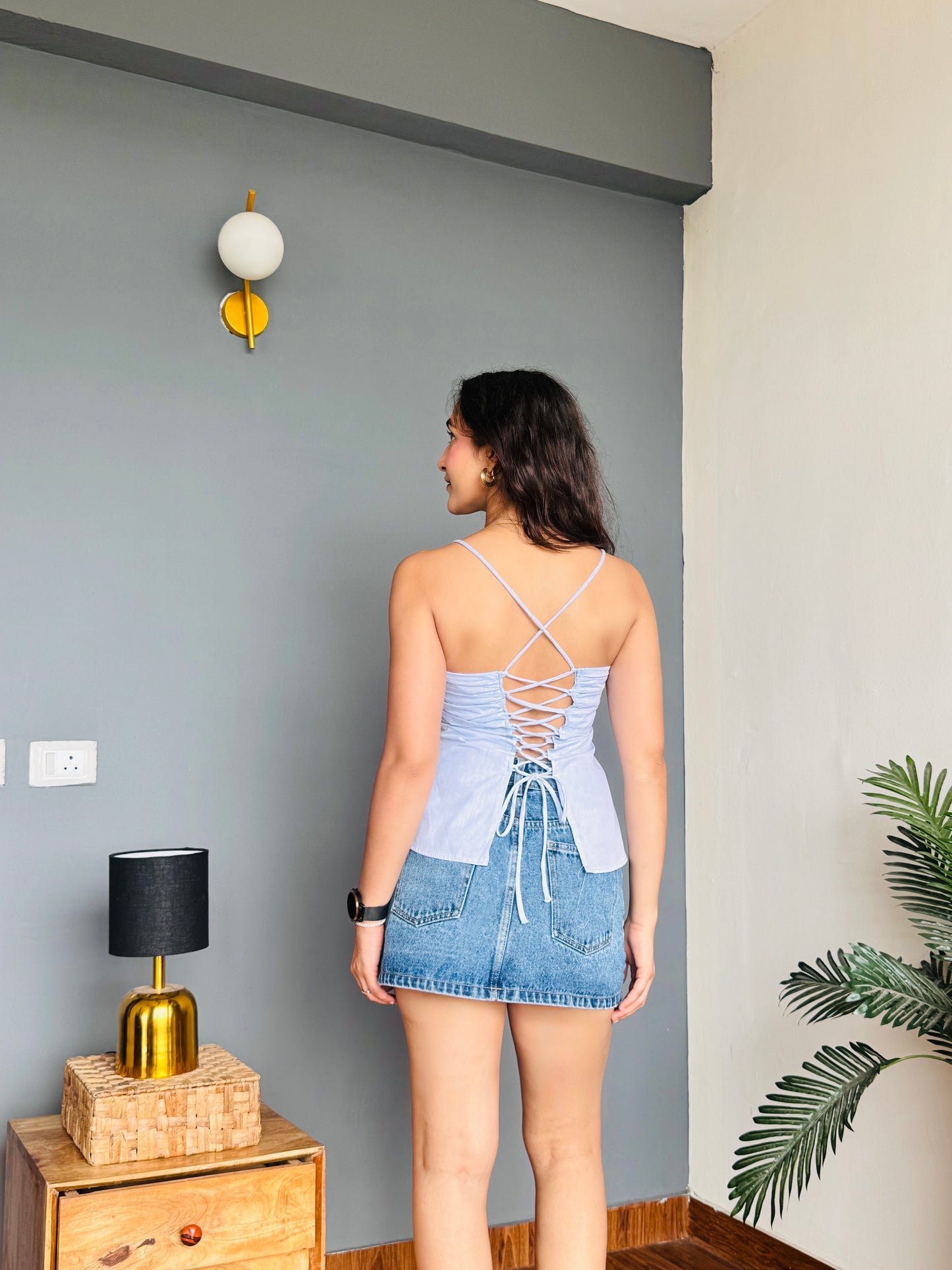 Blue Twist Top