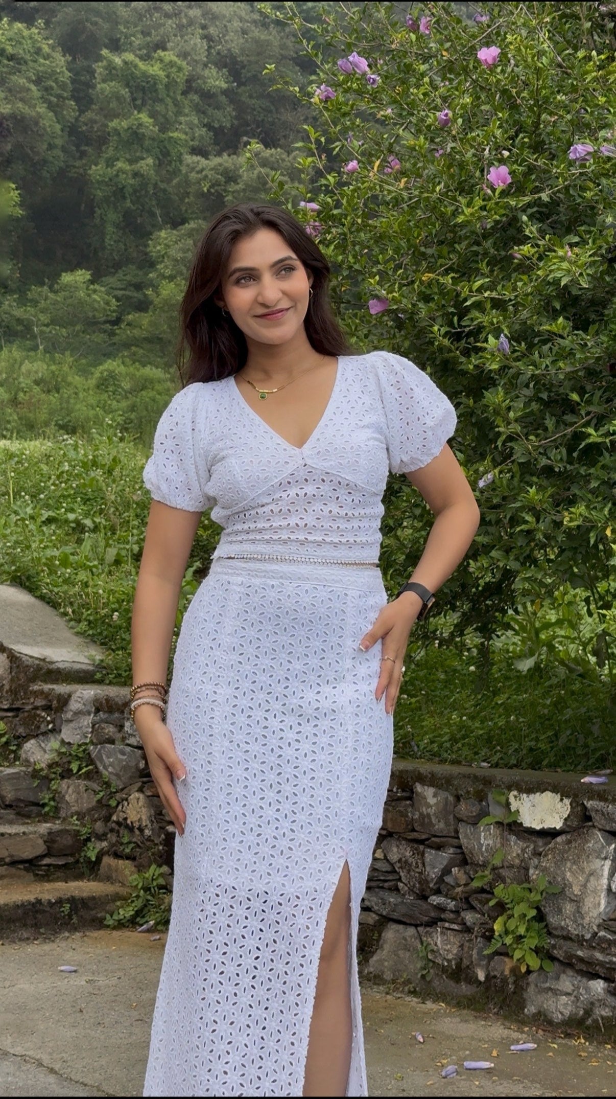 Lily White Skirt Co Ord Set