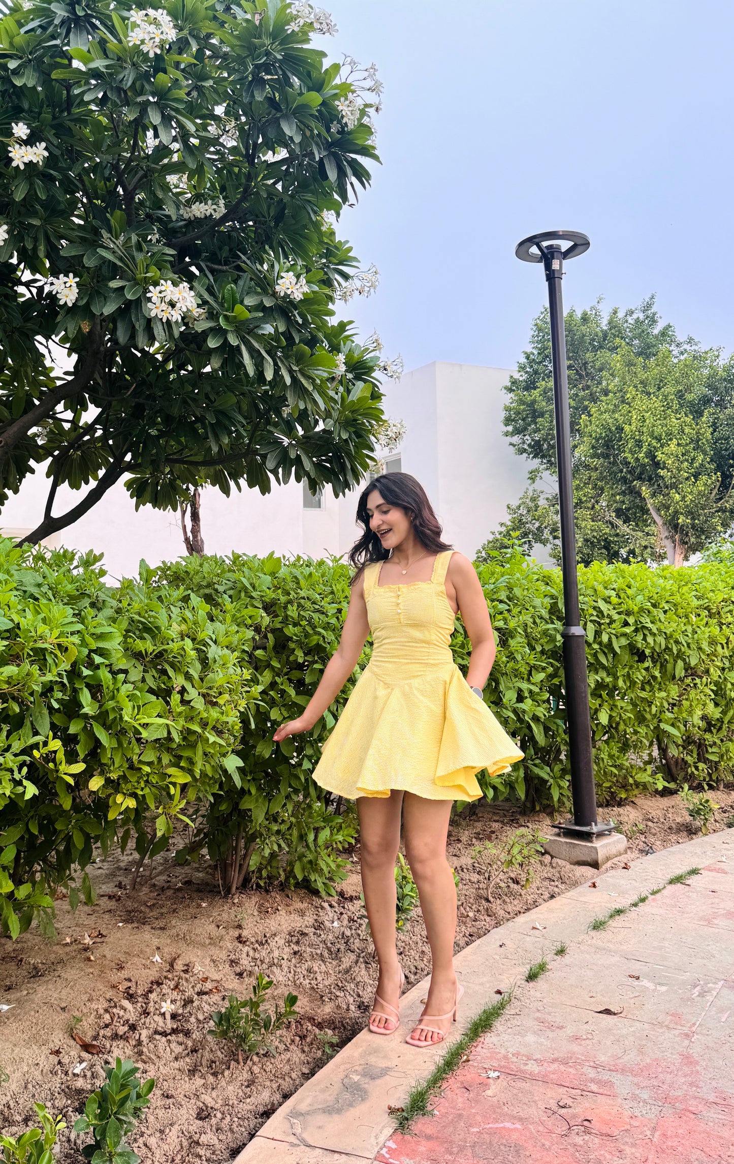 Lemon Yellow Mini Dress