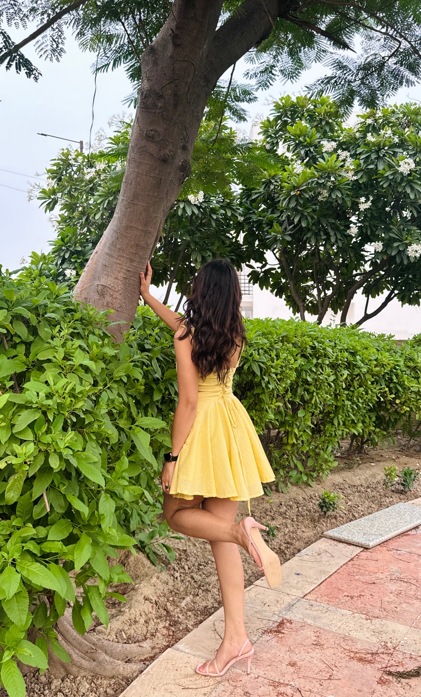 Lemon Yellow Mini Dress