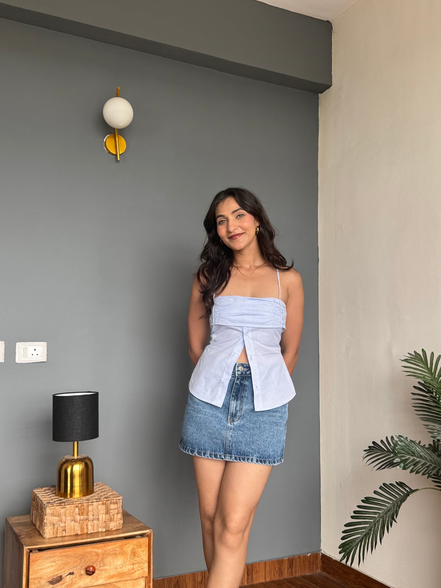 Blue Twist Top