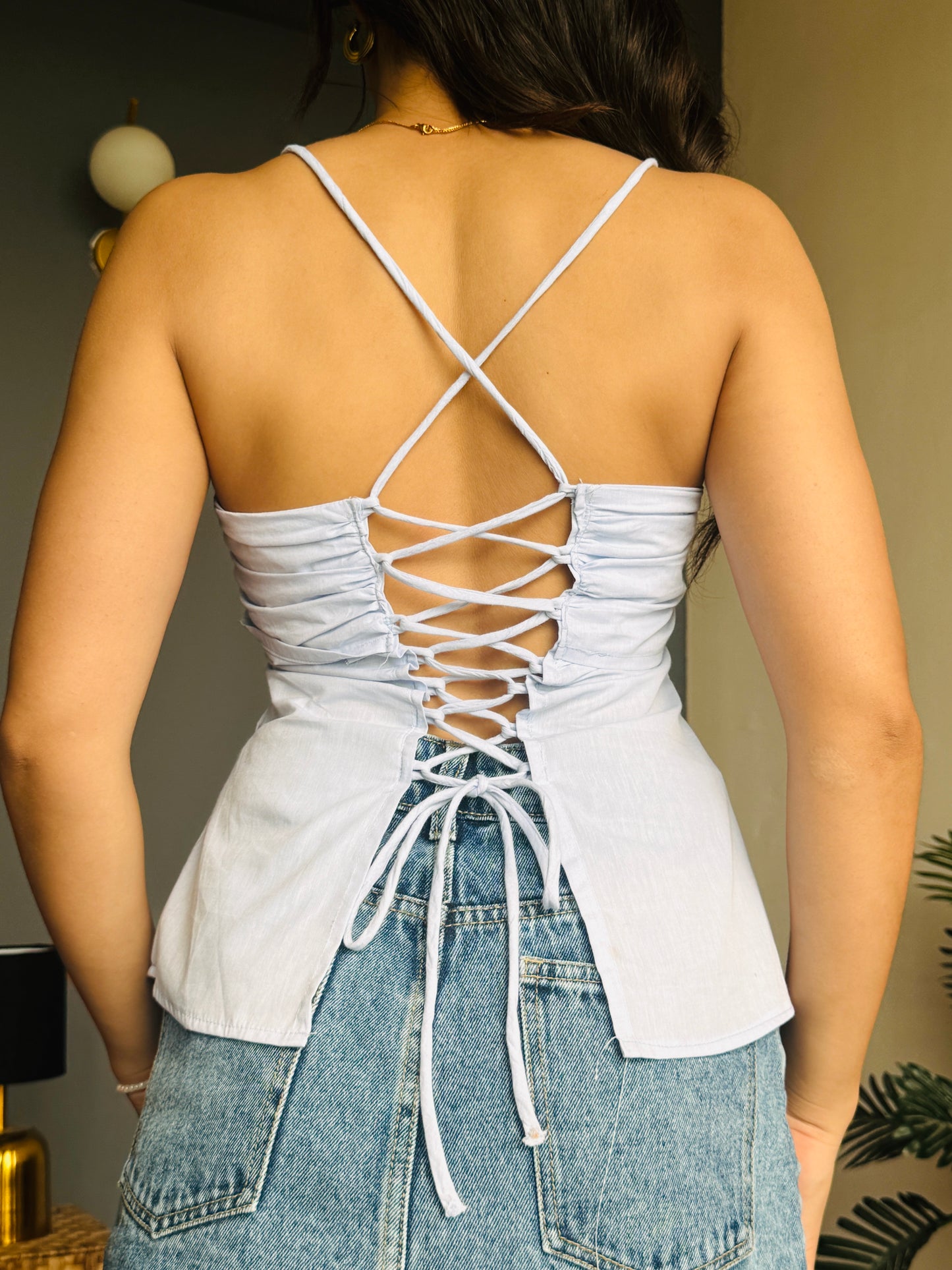 Blue Twist Top