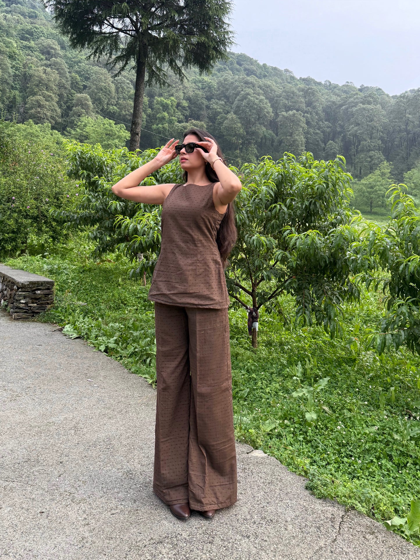 Woody Brown Co ord  Pant Set
