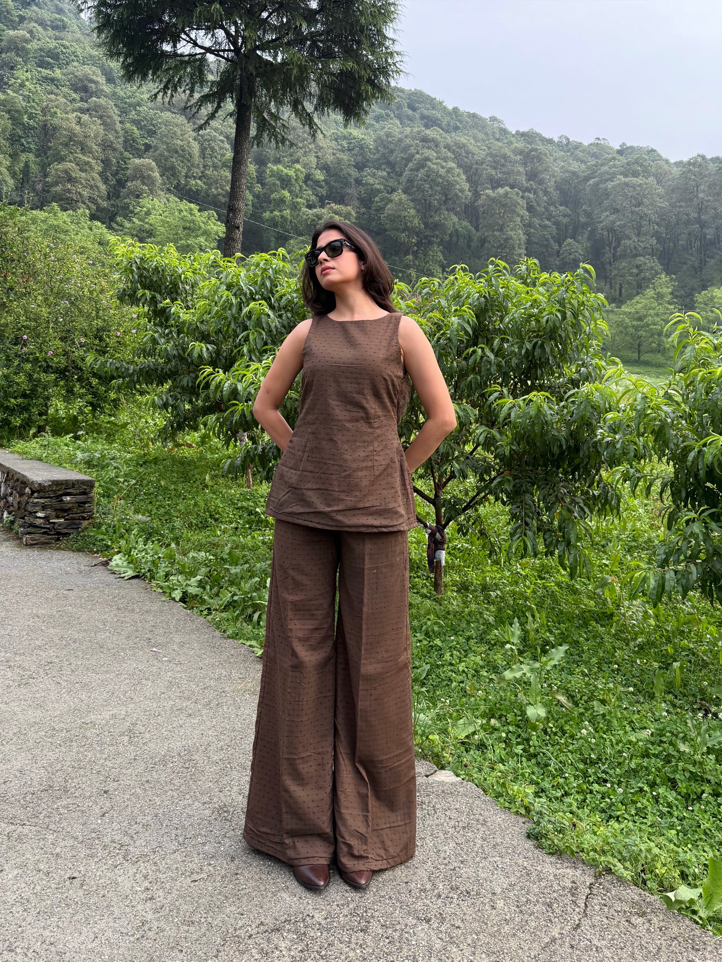 Woody Brown Co ord  Pant Set