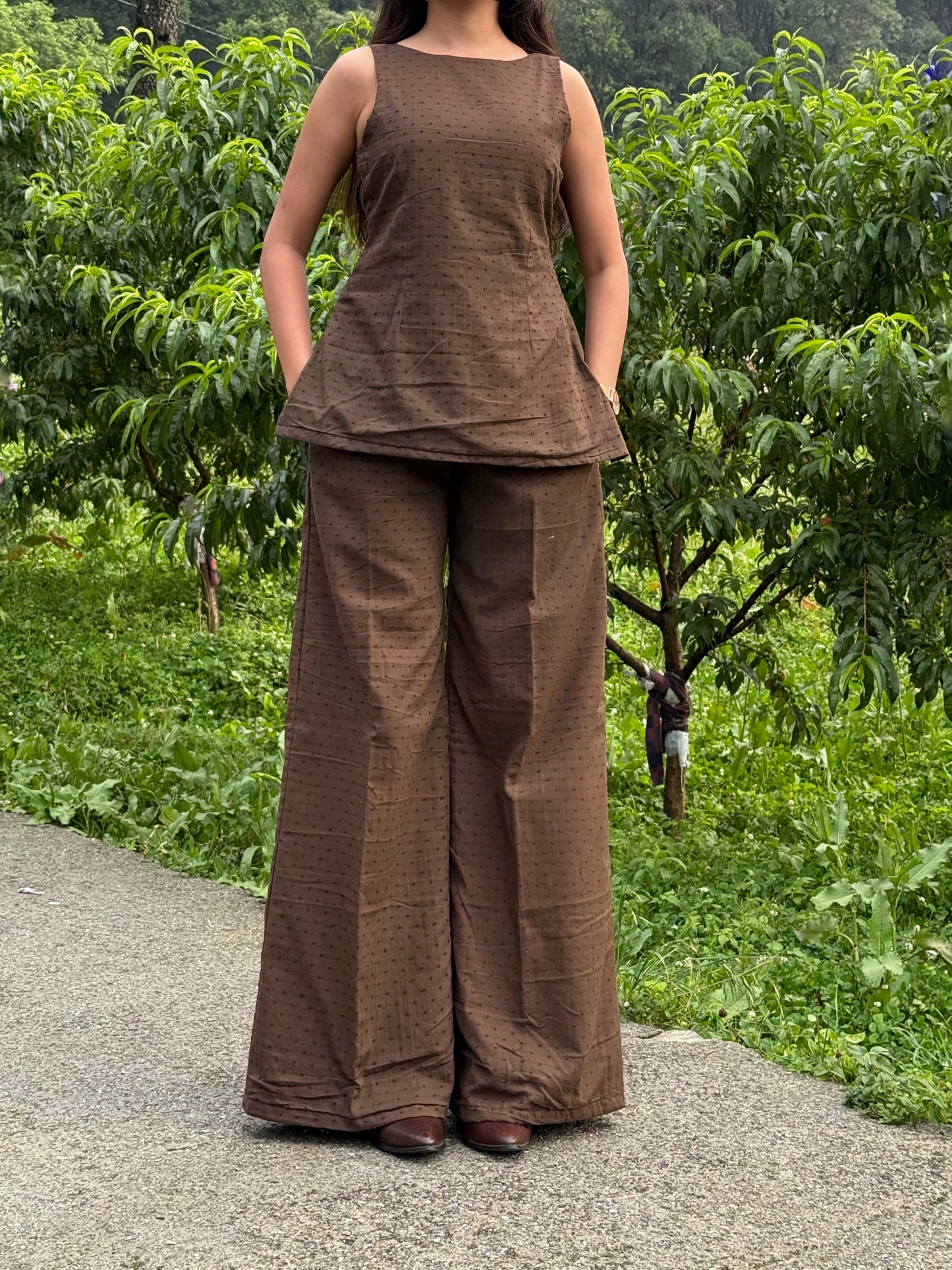 Woody Brown Co ord  Pant Set