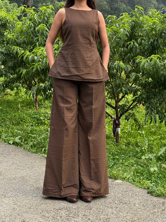 Woody Brown Co ord  Pant Set