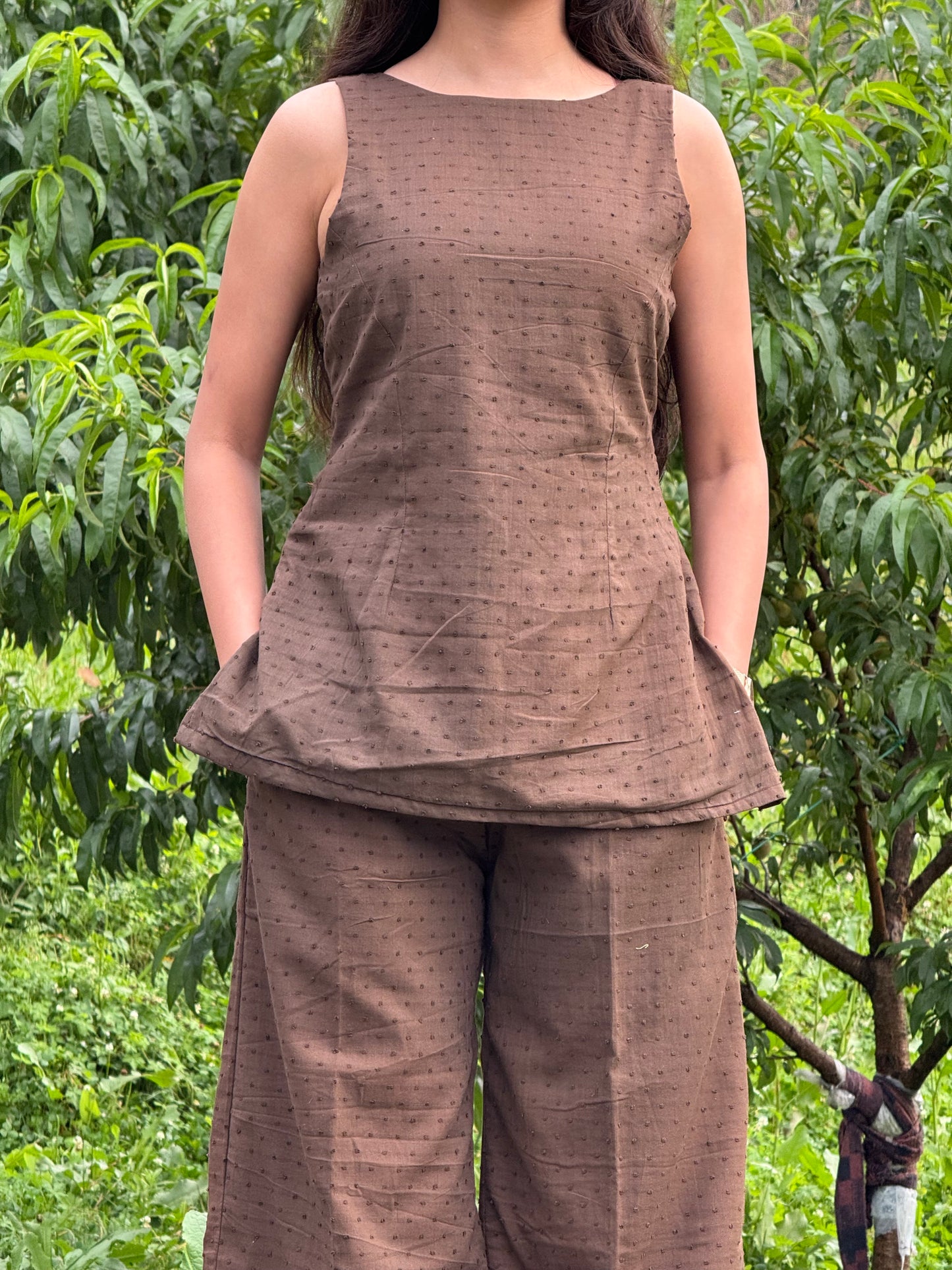Woody Brown Co ord  Pant Set