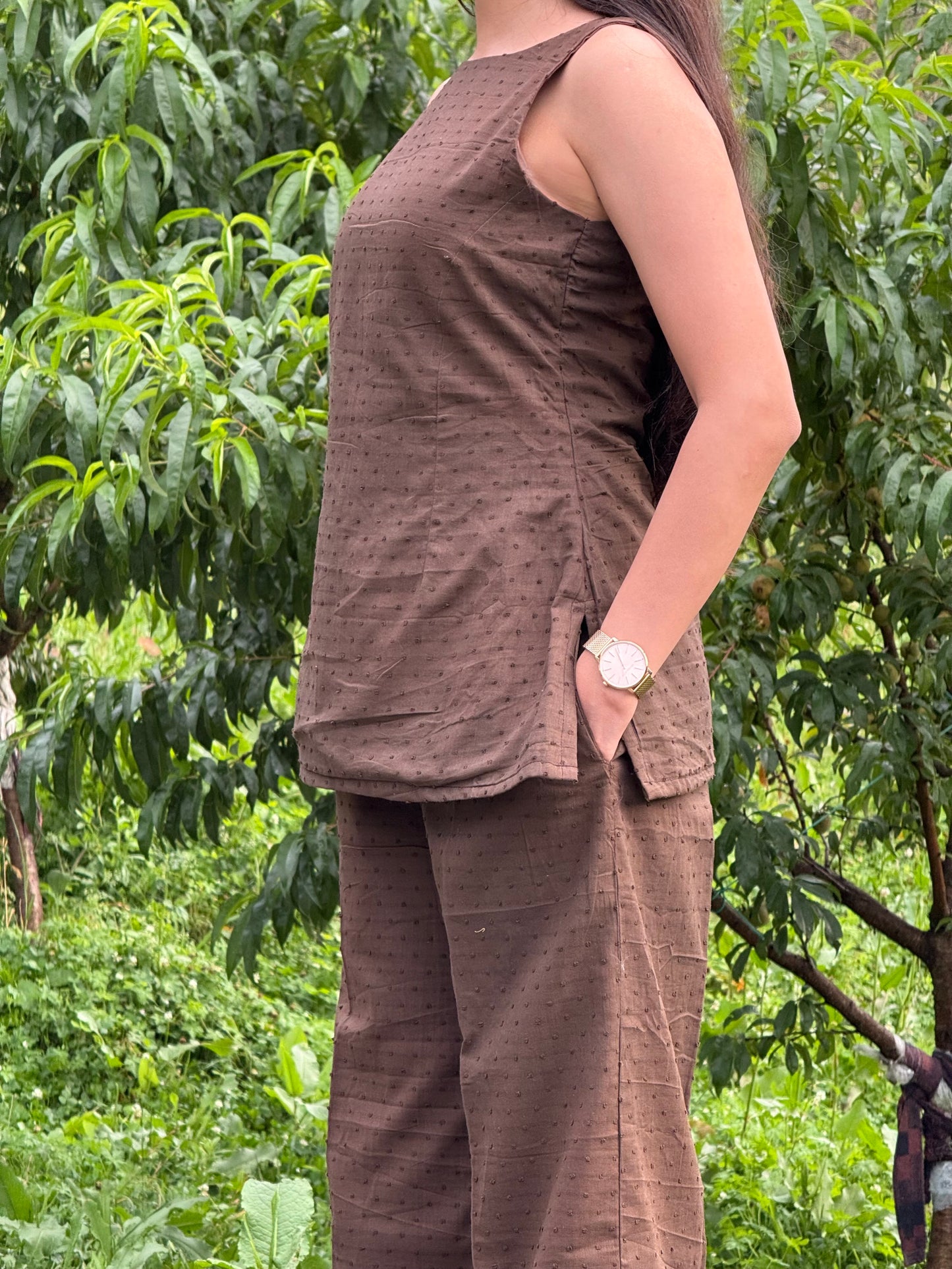 Woody Brown Co ord  Pant Set