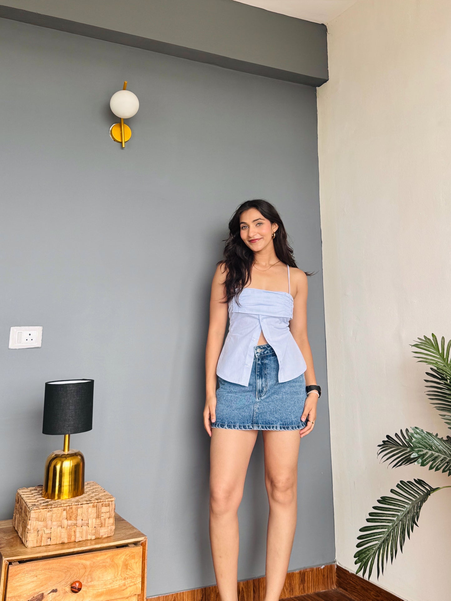 Blue Twist Top