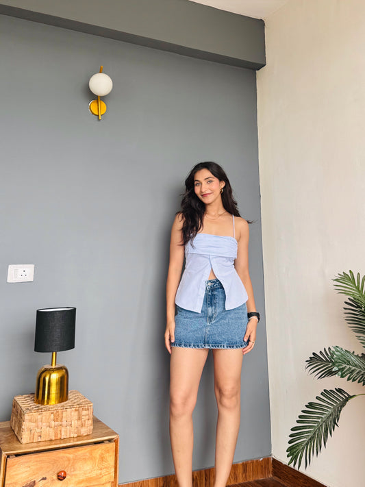 Blue Twist Top