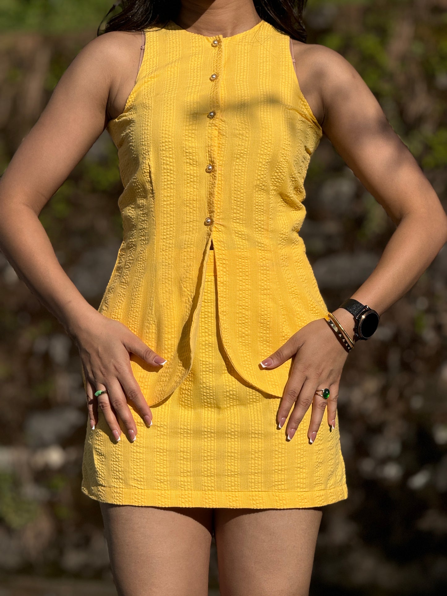 Marigold Yellow Mini Skirt Co ord Set