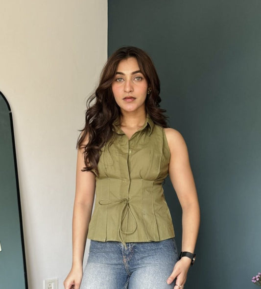 Olive Collared Shirt