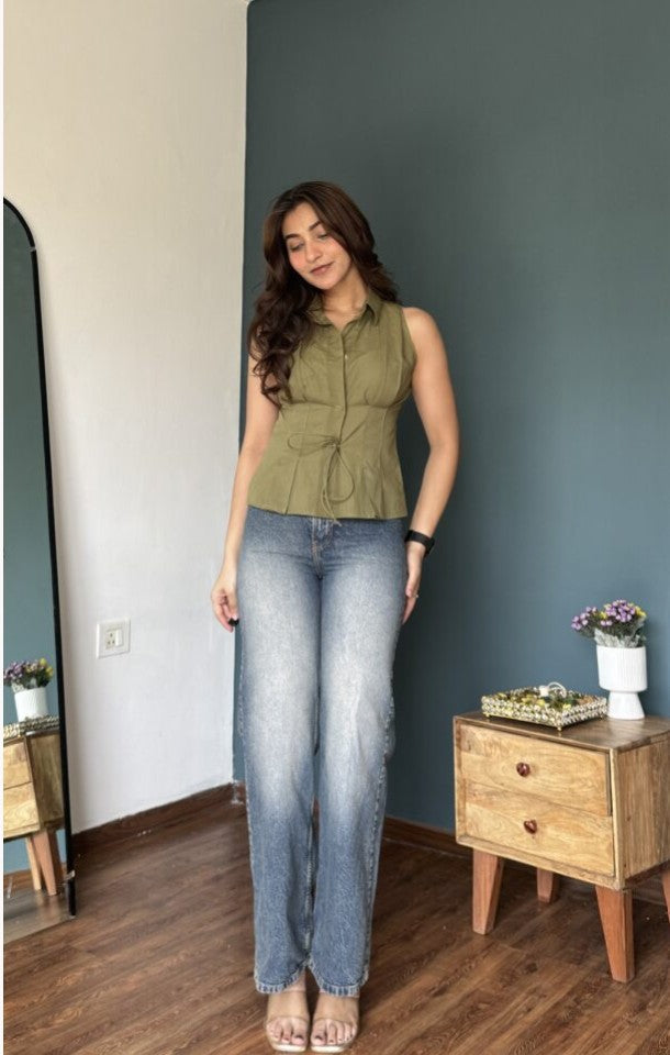 Olive Collared Shirt